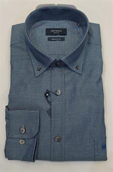 Pertegaz camisa con bolsillo y botones en cuello de cuadros para hombre
